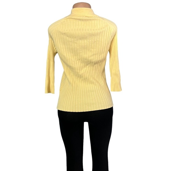 3/$30 🍂 Belldini Yellow Knit Y2K Bling Collared Sweater - Picture 7 of 9